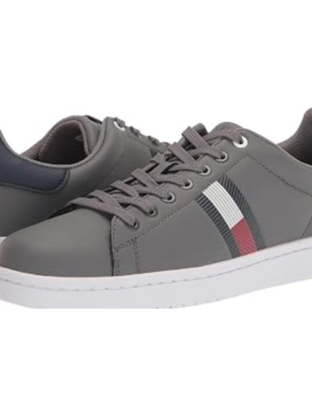 Tommy Hilfiger Lampkin Flag Cup-Sole Low Top Sneaker Light Gray 9 M